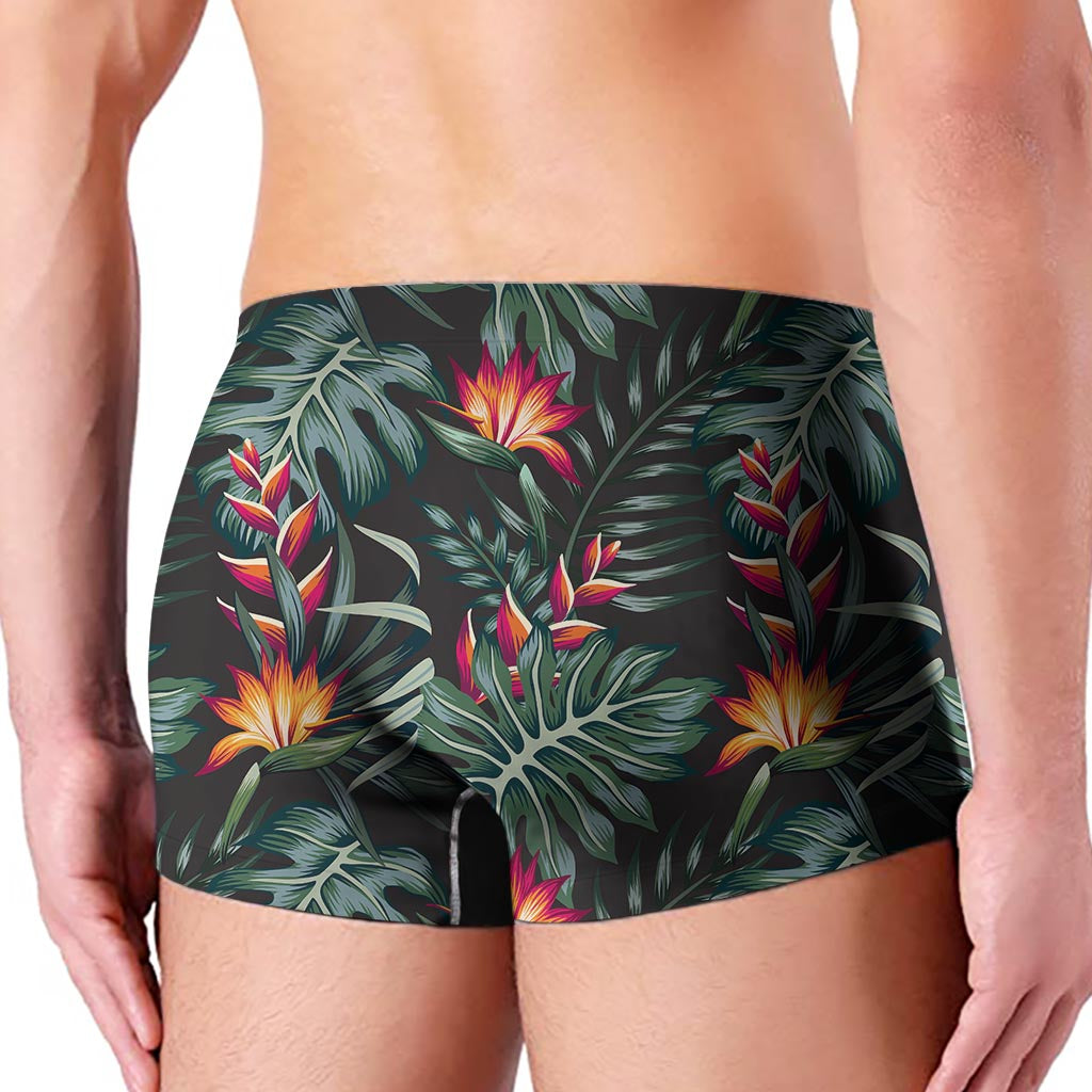 Hawaiian Tropical Plants Pattern Print Men's Boxer Briefs
