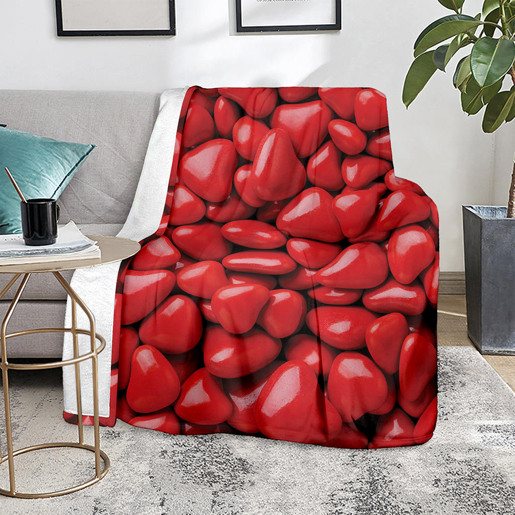 Heart Chocolate Candy Print Blanket