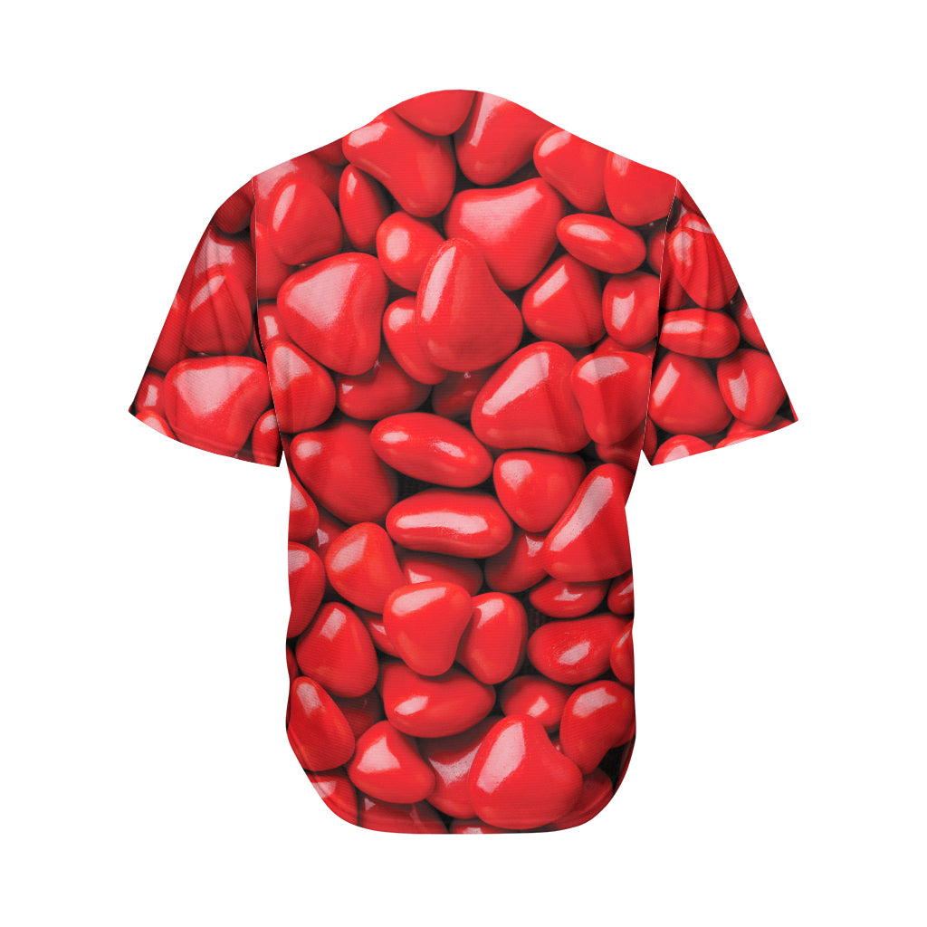 Heart Chocolate Candy Print Men's Baseball Jersey