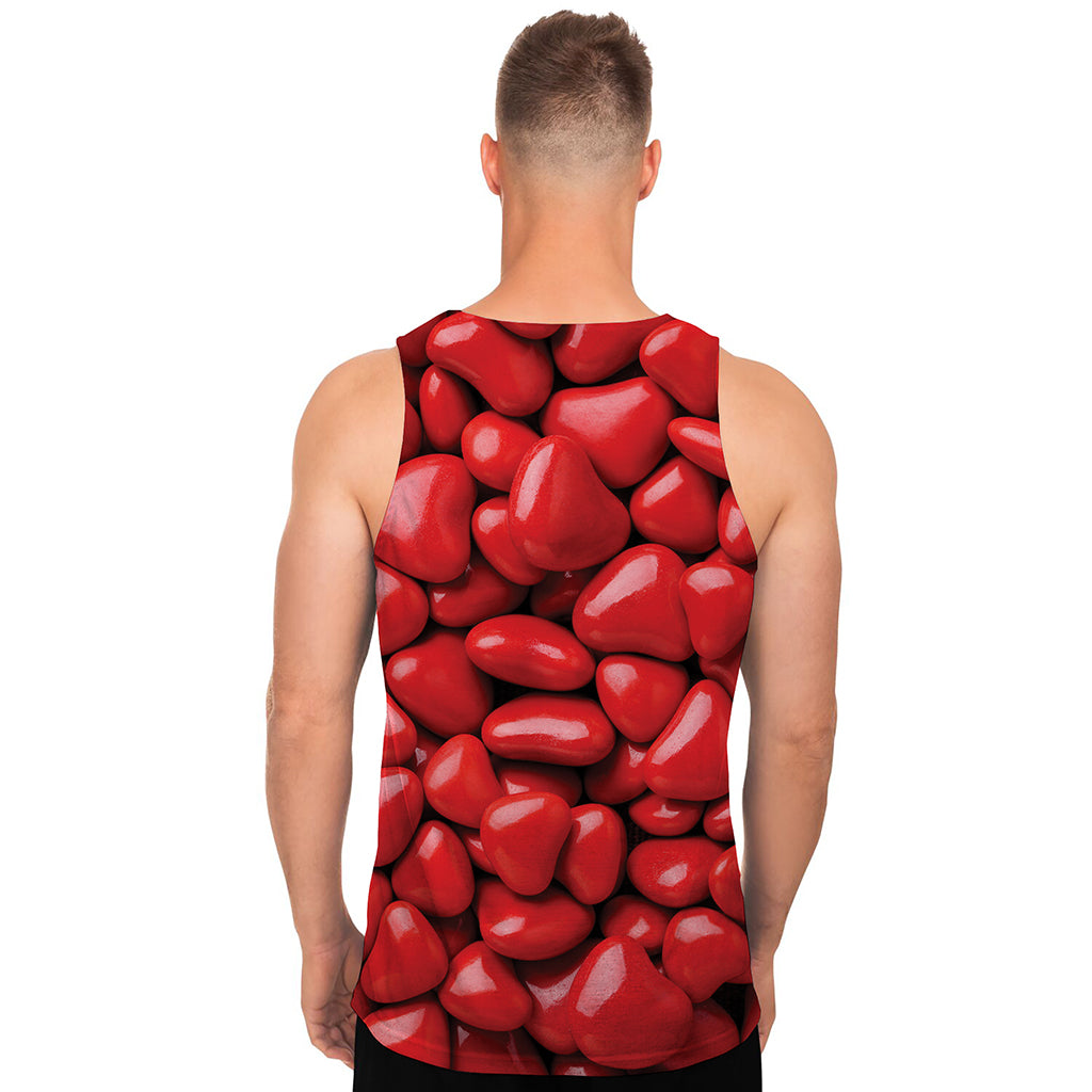Heart Chocolate Candy Print Men's Tank Top