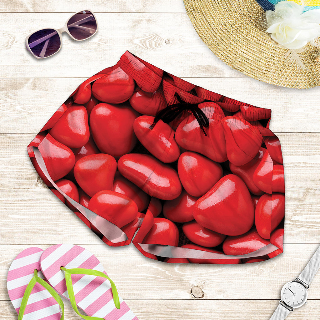 Heart Chocolate Candy Print Women's Shorts