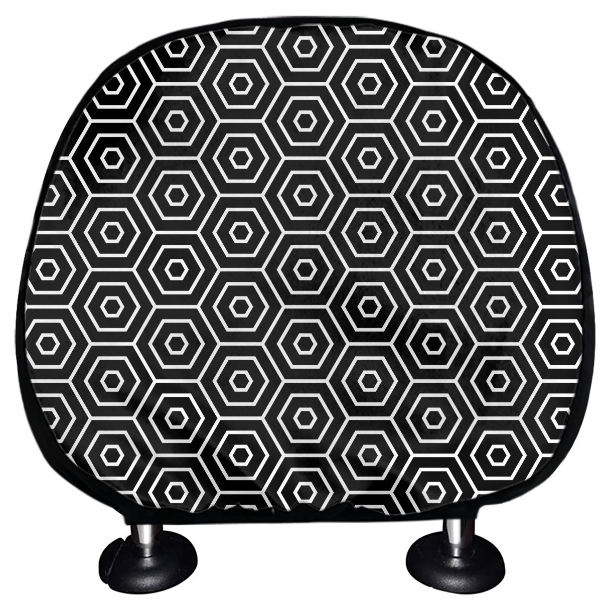 Hexagon Geometric Pattern Print Car Headrest Covers