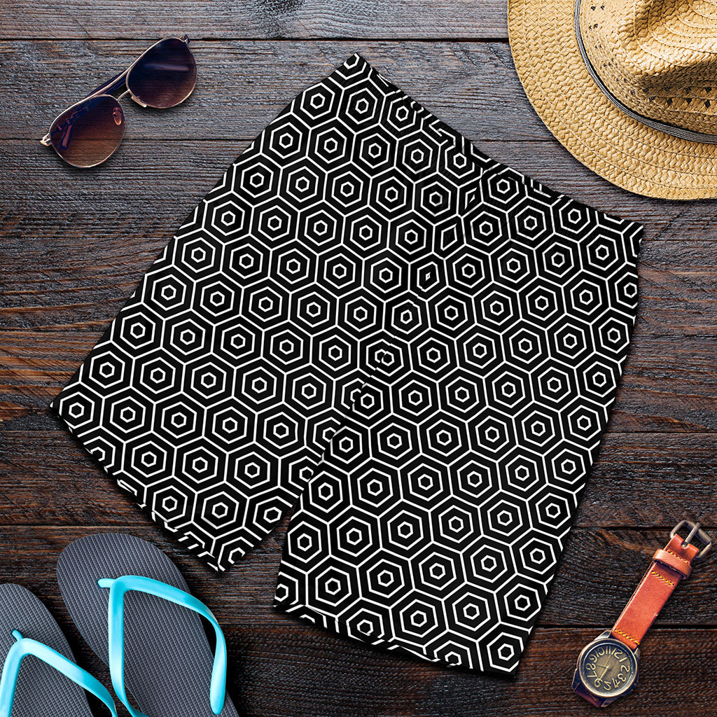 Hexagon Geometric Pattern Print Men's Shorts