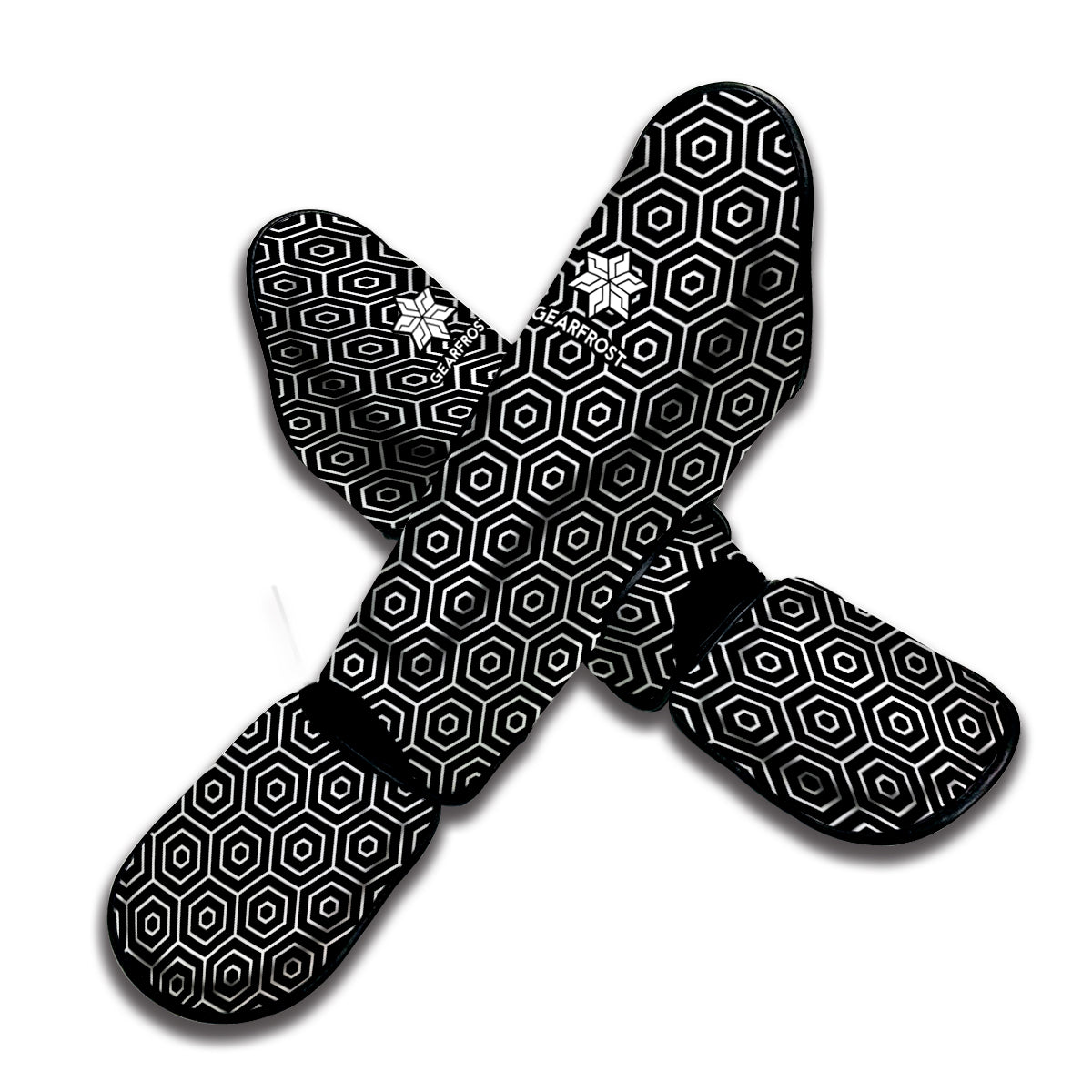 Hexagon Geometric Pattern Print Muay Thai Shin Guard