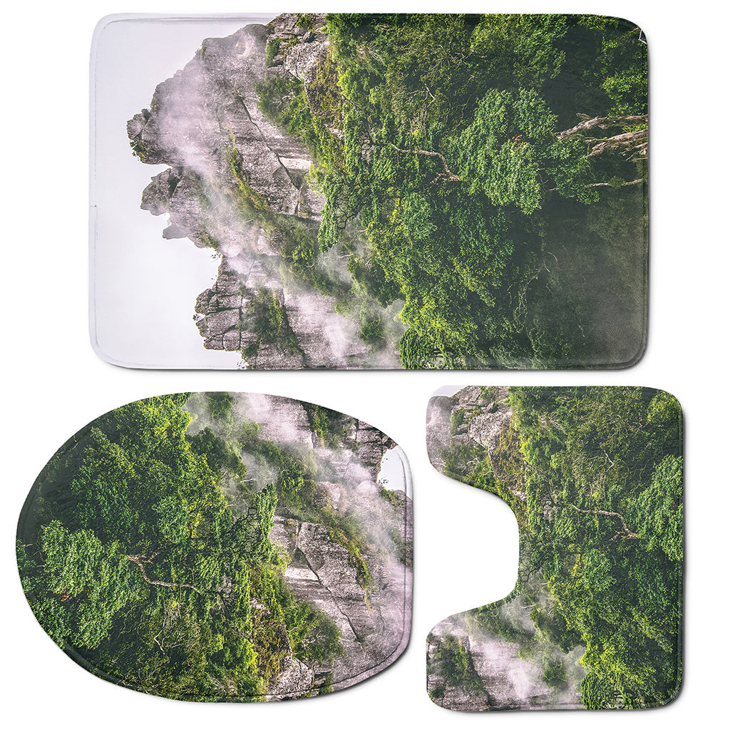 High Mountain Print 3 Piece Bath Mat Set