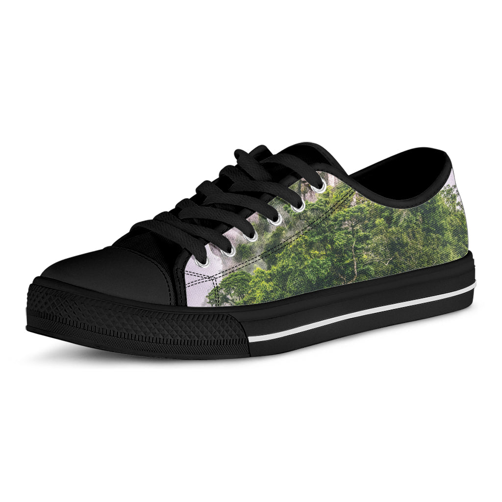 High Mountain Print Black Low Top Shoes