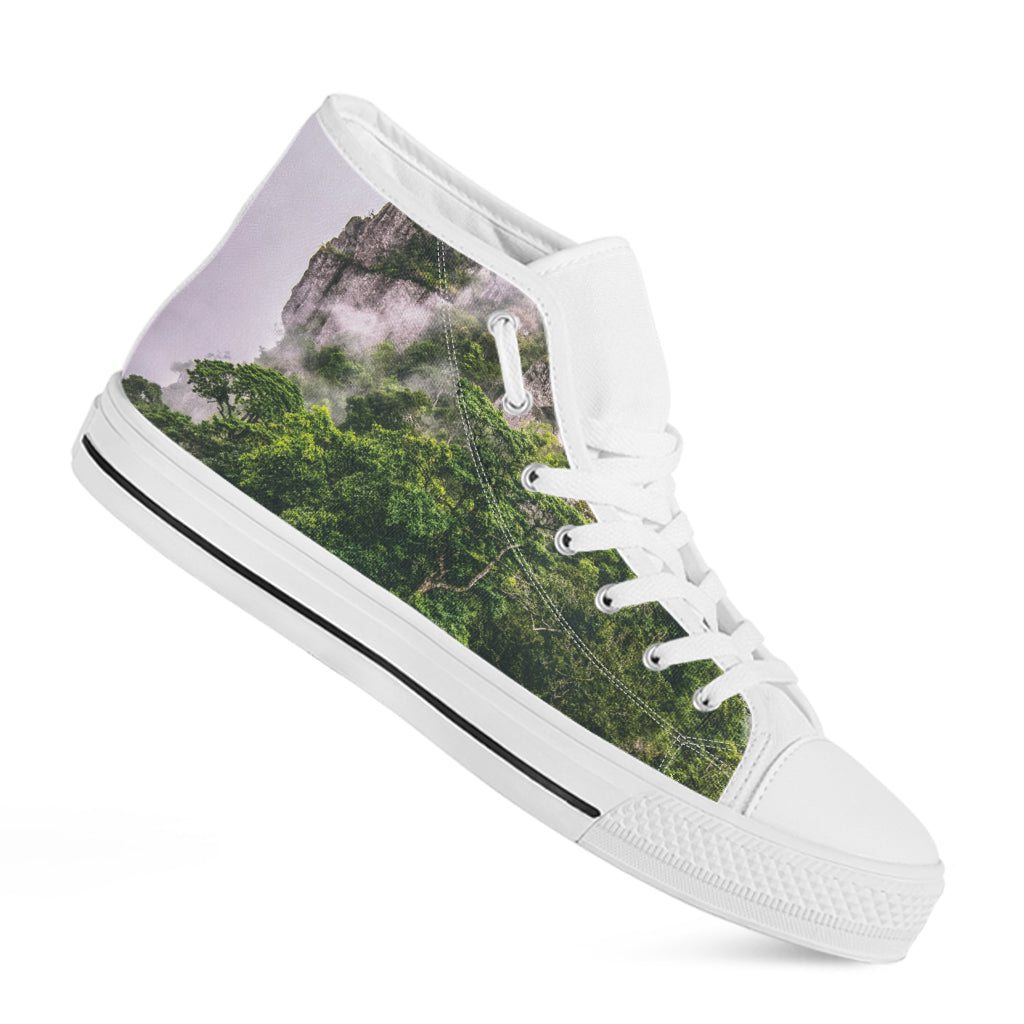 High Mountain Print White High Top Shoes