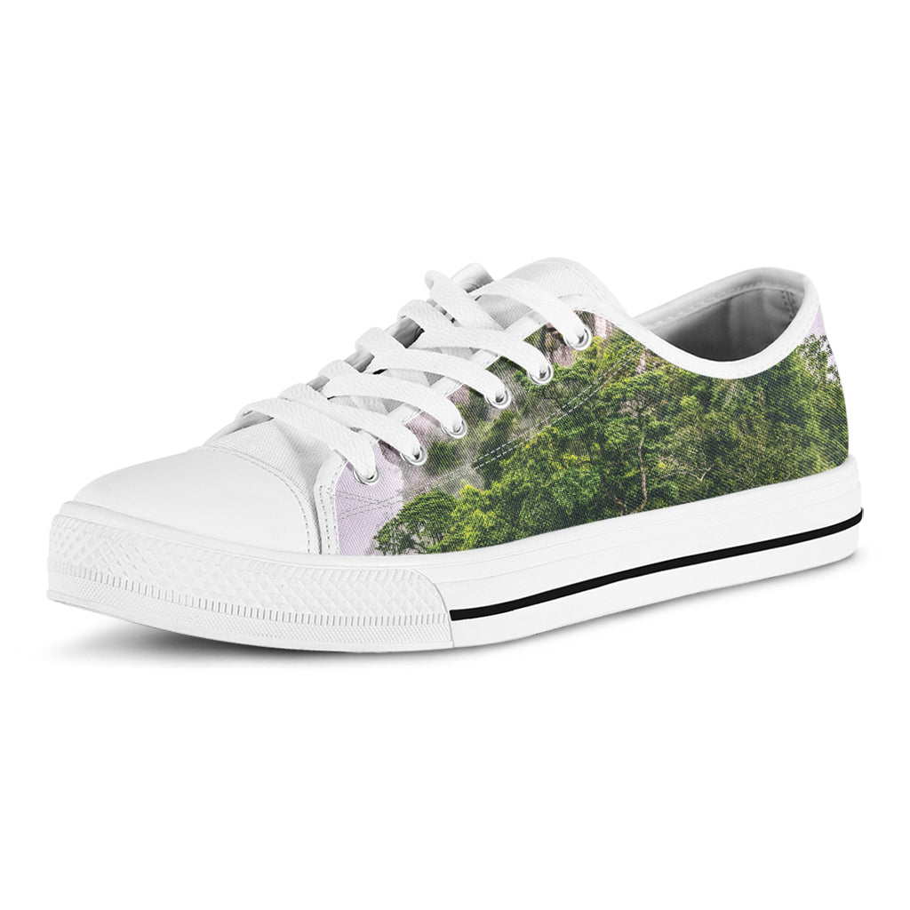 High Mountain Print White Low Top Shoes