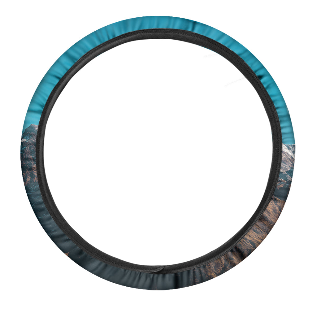 Himalaya Mountain Print Car Steering Wheel Cover