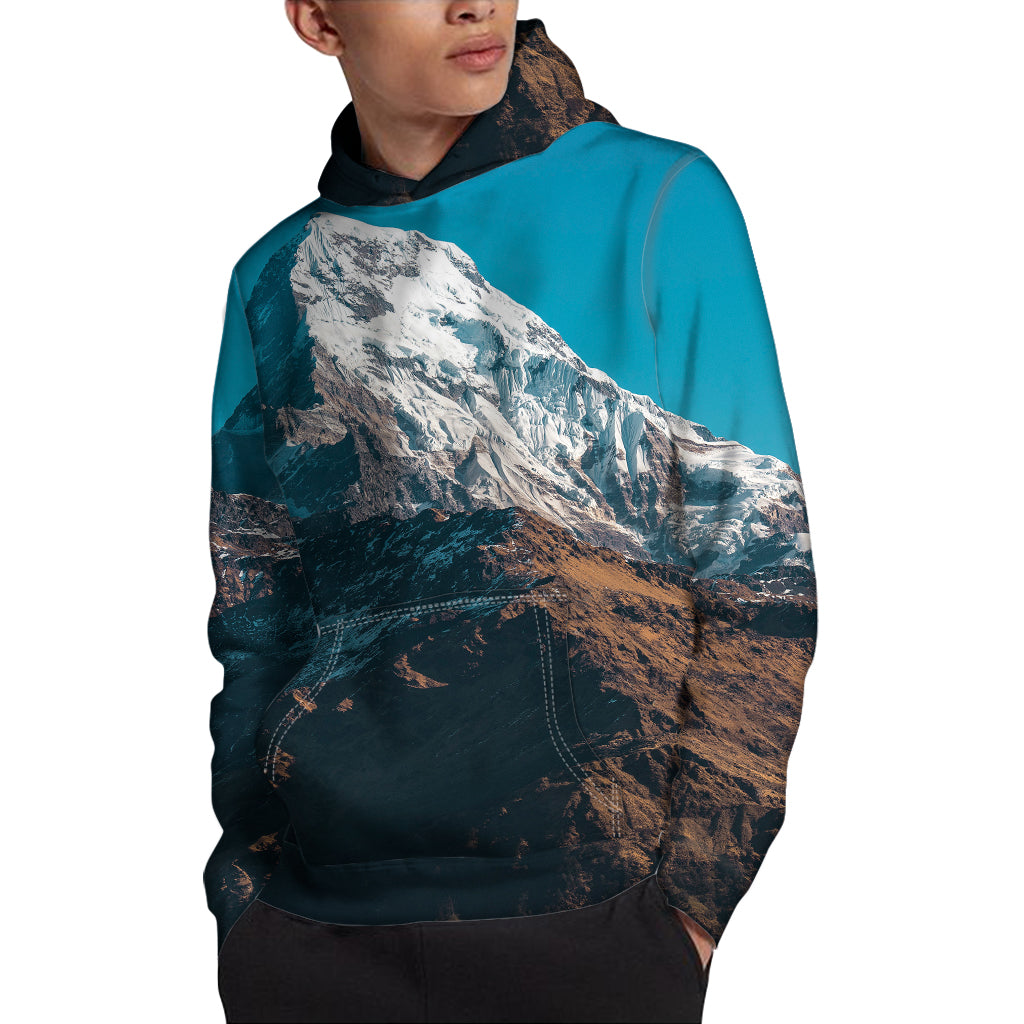 Himalaya Mountain Print Pullover Hoodie