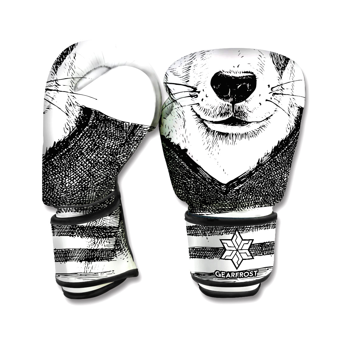 Hipster Jack Russell Terrier Print Boxing Gloves