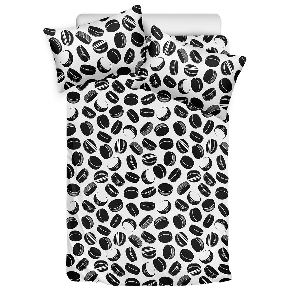 Hockey Puck Pattern Print Duvet Cover Bedding Set