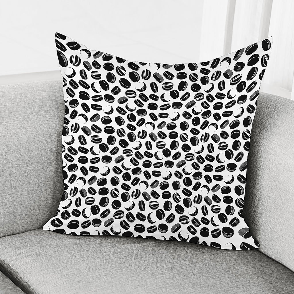 Hockey Puck Pattern Print Pillow Cover