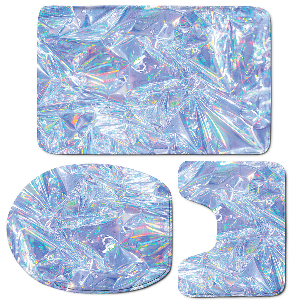Holographic Artwork Print 3 Piece Bath Mat Set