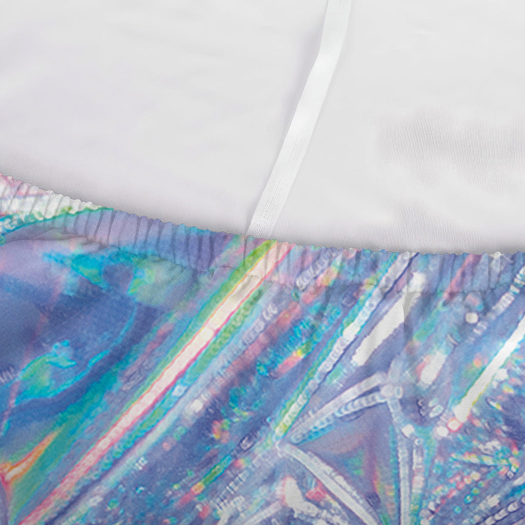 Holographic Artwork Print Sofa Cover