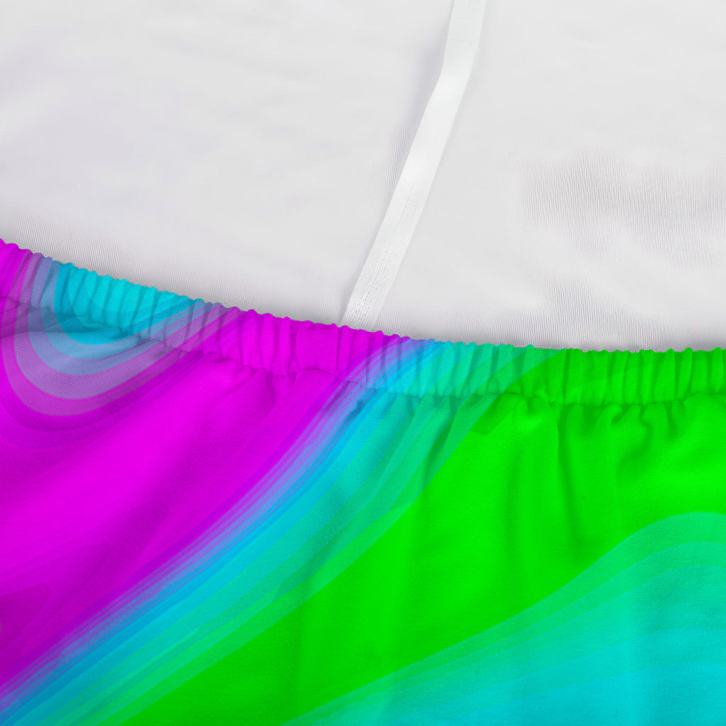 Holographic Neon Liquid Trippy Print Sofa Cover