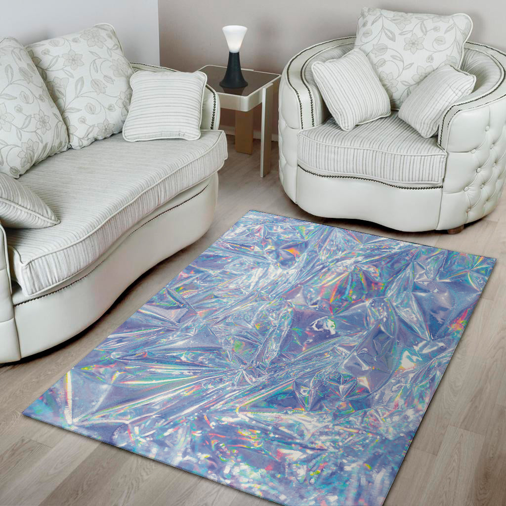 Holographic Texture Print Area Rug