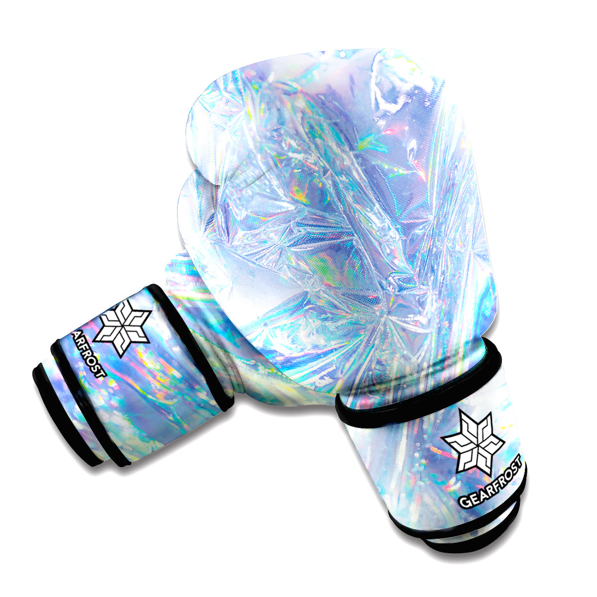 Space Light Blue Print Boxing Gloves