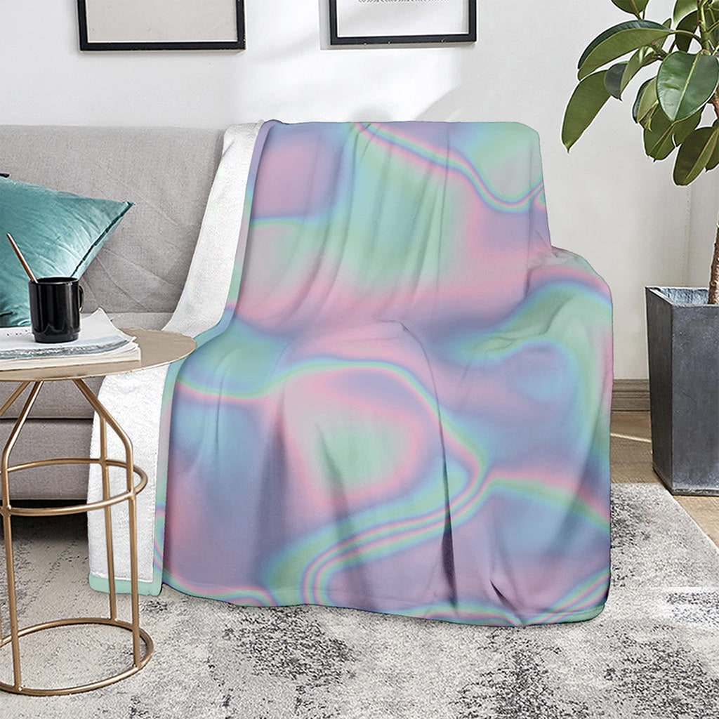 Holographic Waves Print Blanket
