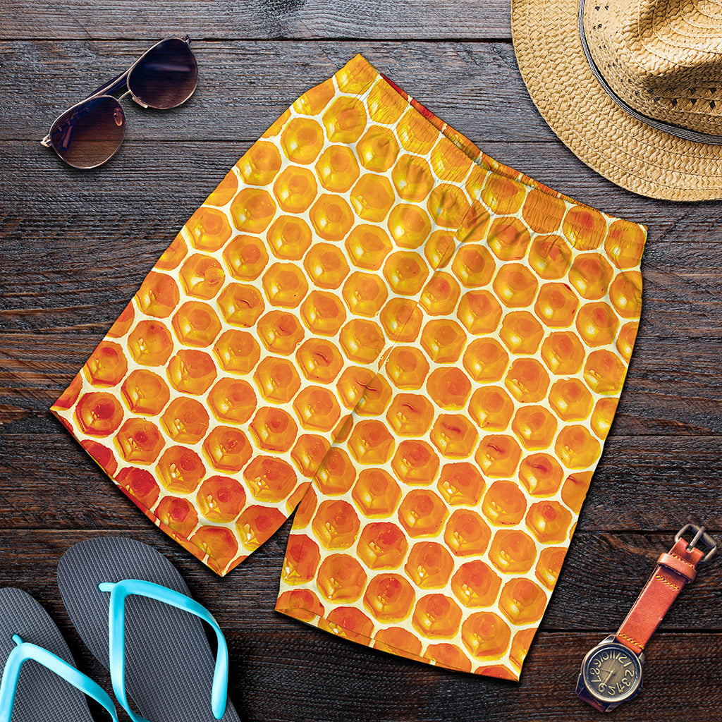 Honey Bee Hive Print Men's Shorts