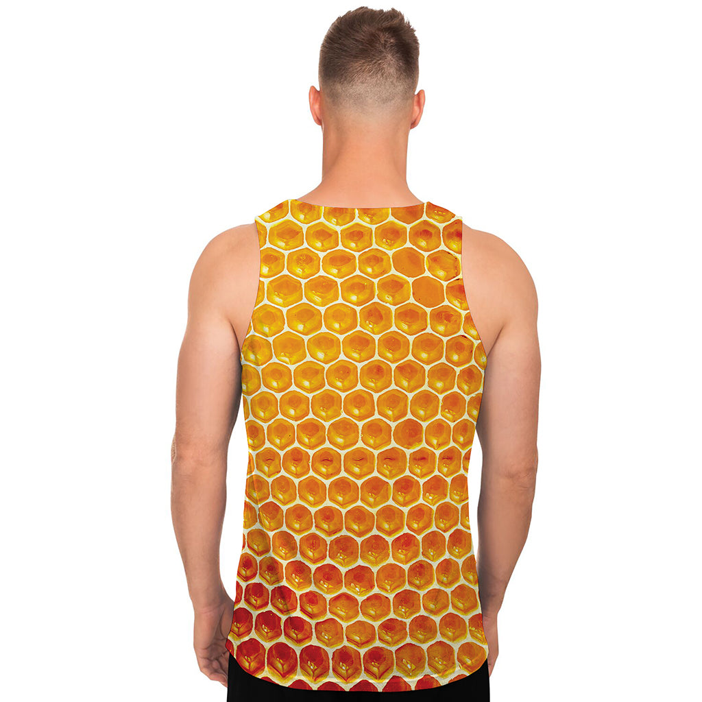 Honey Bee Hive Print Men's Tank Top