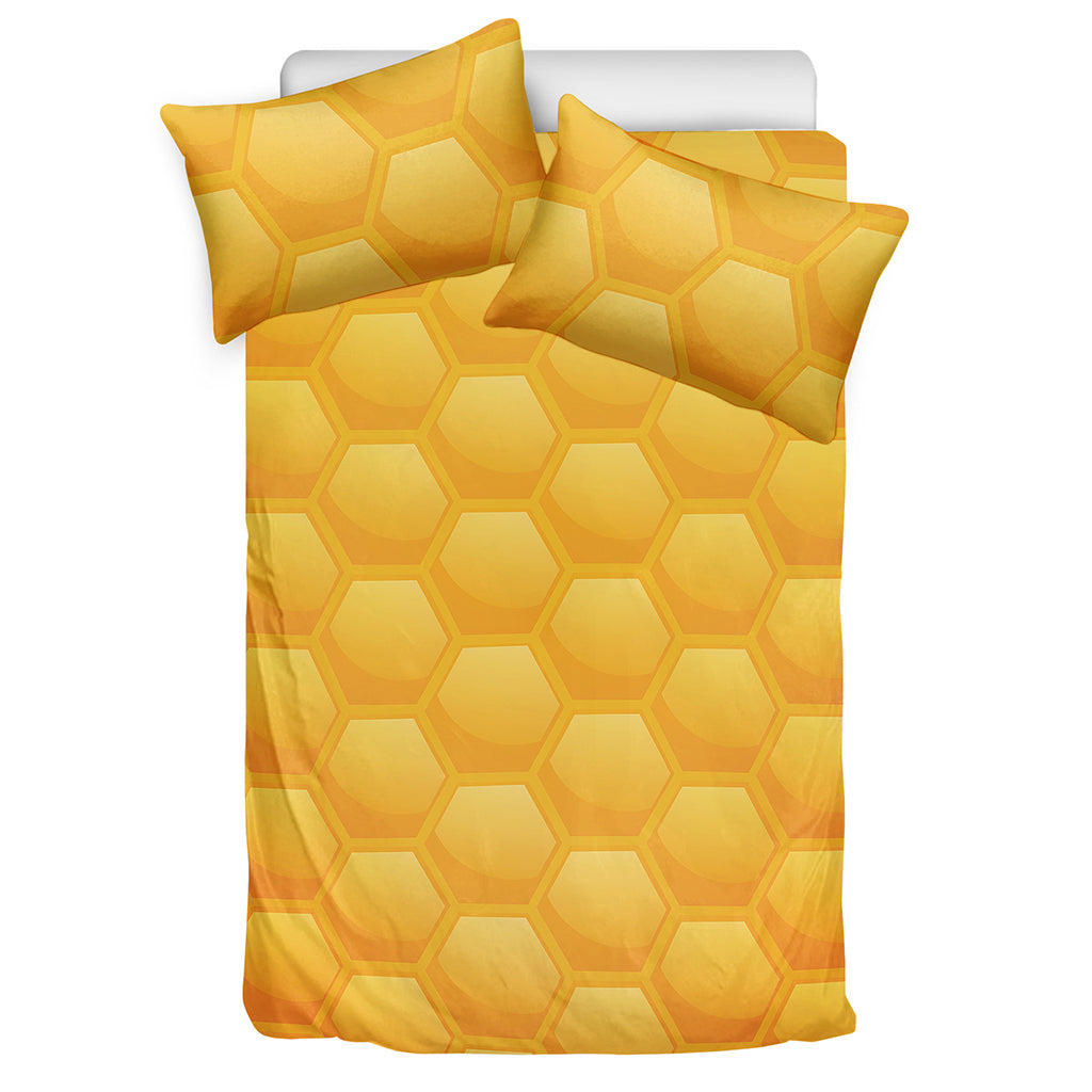 Honeycomb Pattern Print Duvet Cover Bedding Set
