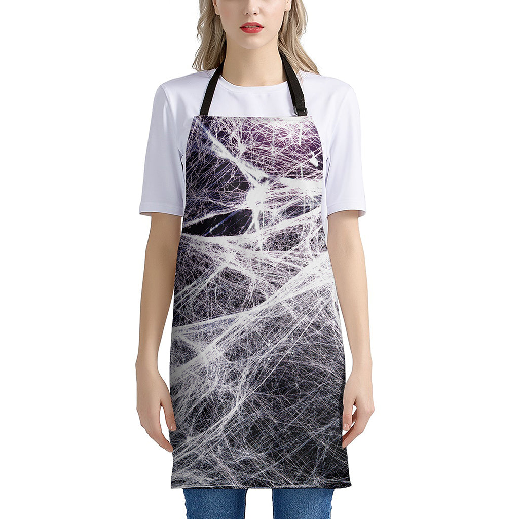 Horror Cobweb Print Apron