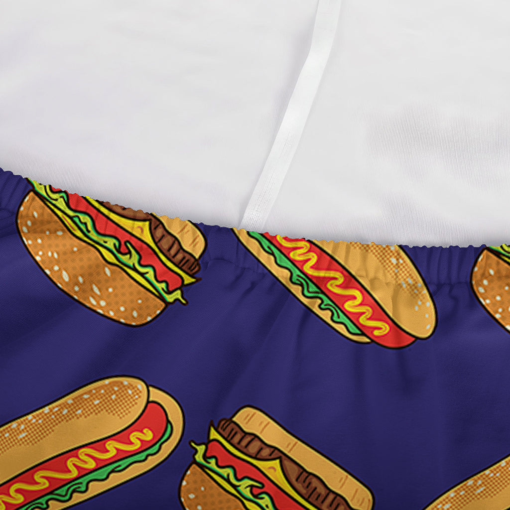Hot Dog And Hamburger Pattern Print Sofa Cover