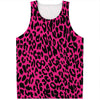 Hot Pink Leopard Print Men's Tank Top