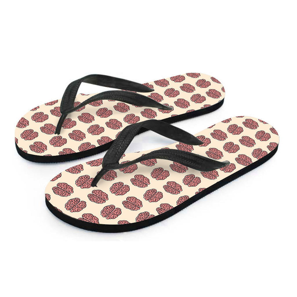 Human Brain Pattern Print Flip Flops