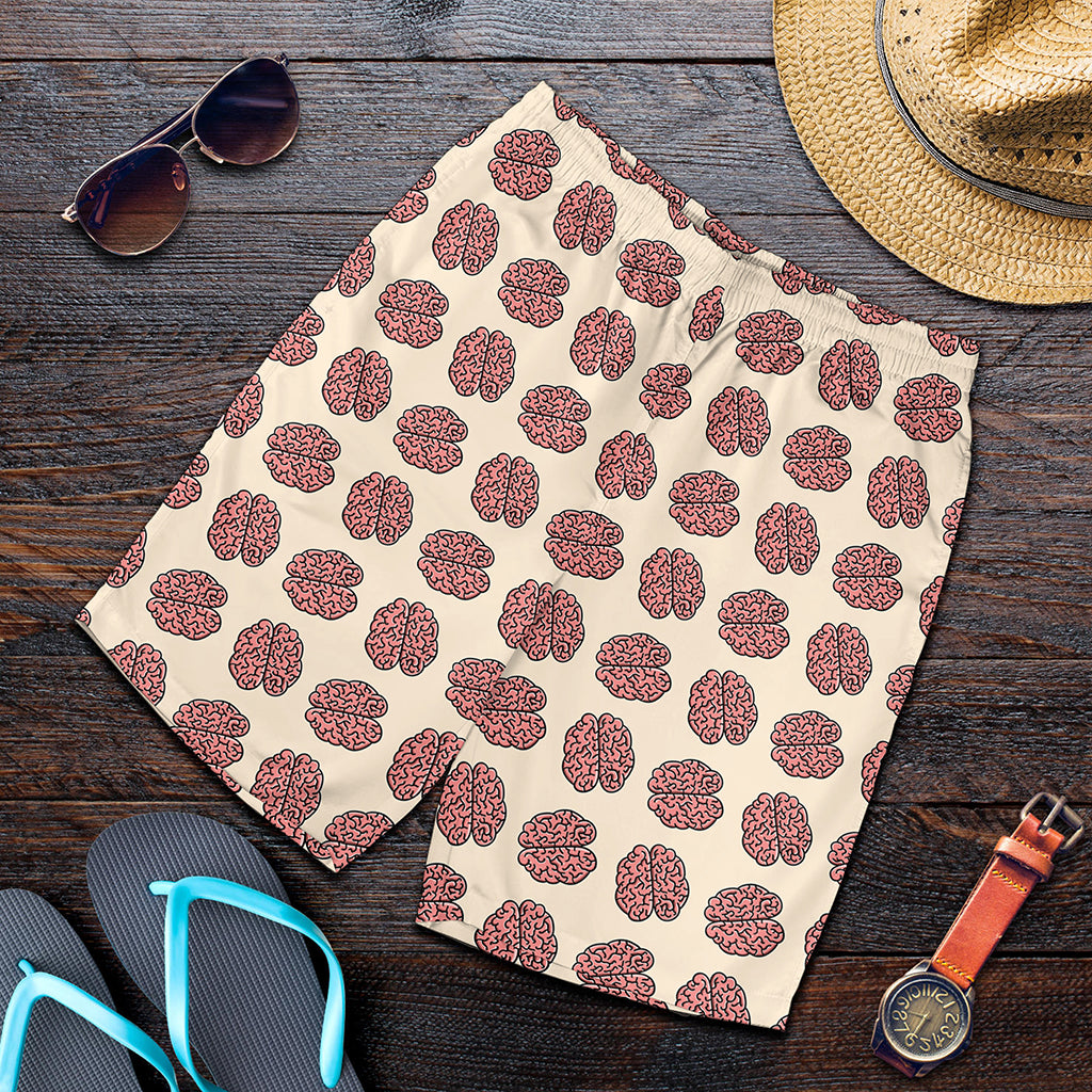 Human Brain Pattern Print Men's Shorts