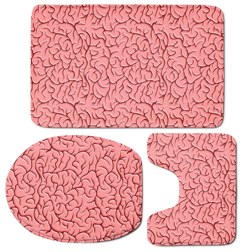 Human Brain Print 3 Piece Bath Mat Set