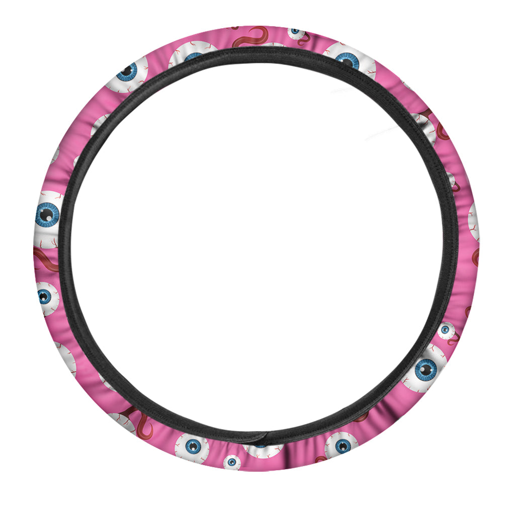 Human Eyeball Pattern Print Car Steering Wheel Cover