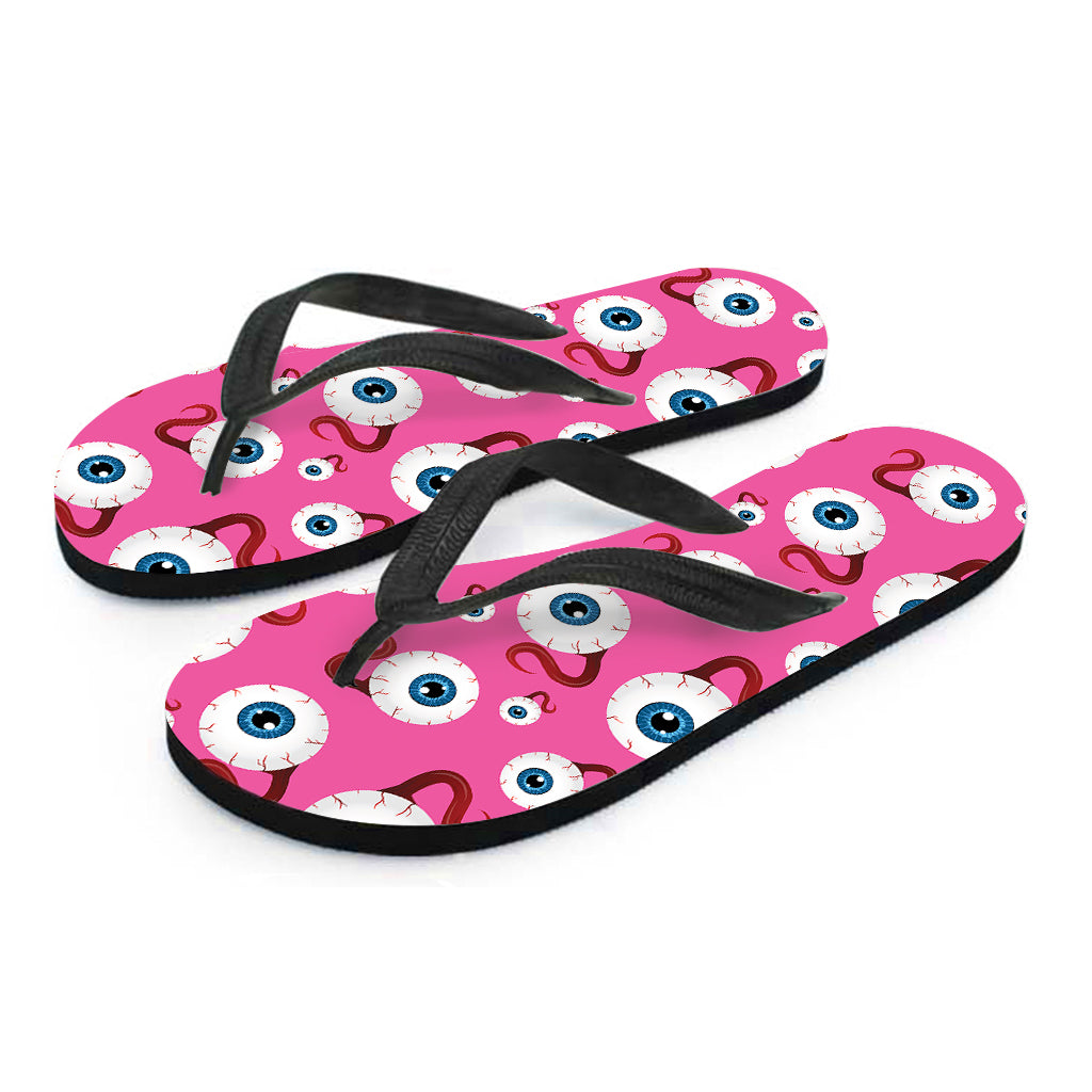 Human Eyeball Pattern Print Flip Flops