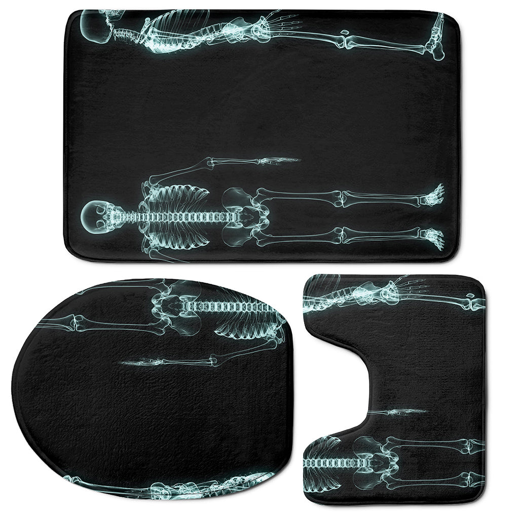 Human Skeleton X-Ray Print 3 Piece Bath Mat Set