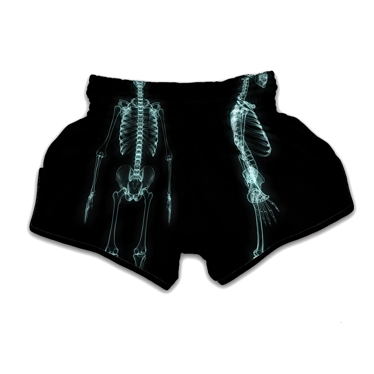 Human Skeleton X-Ray Print Muay Thai Boxing Shorts