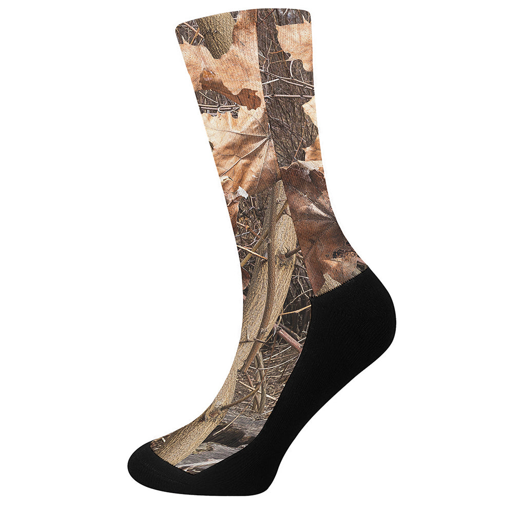 Hunting Camo Pattern Print Crew Socks