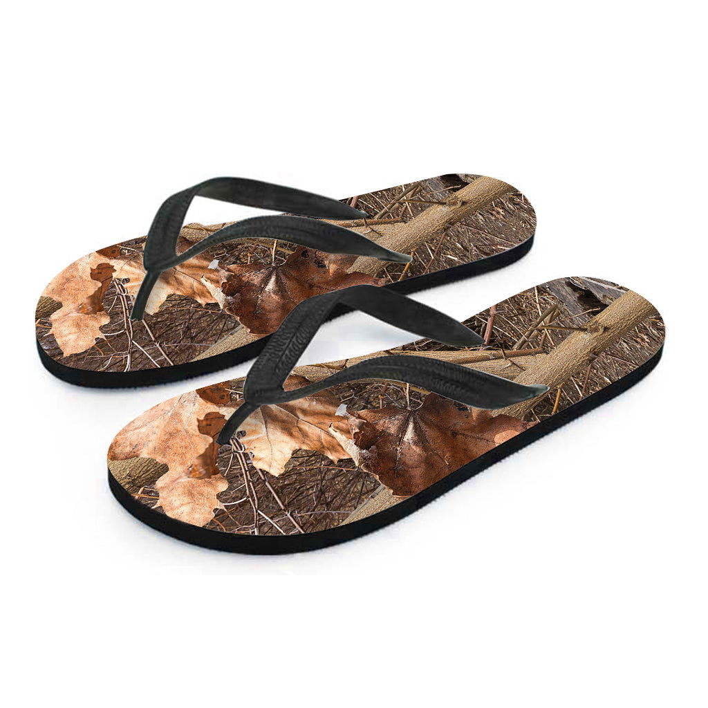 Hunting Camo Pattern Print Flip Flops