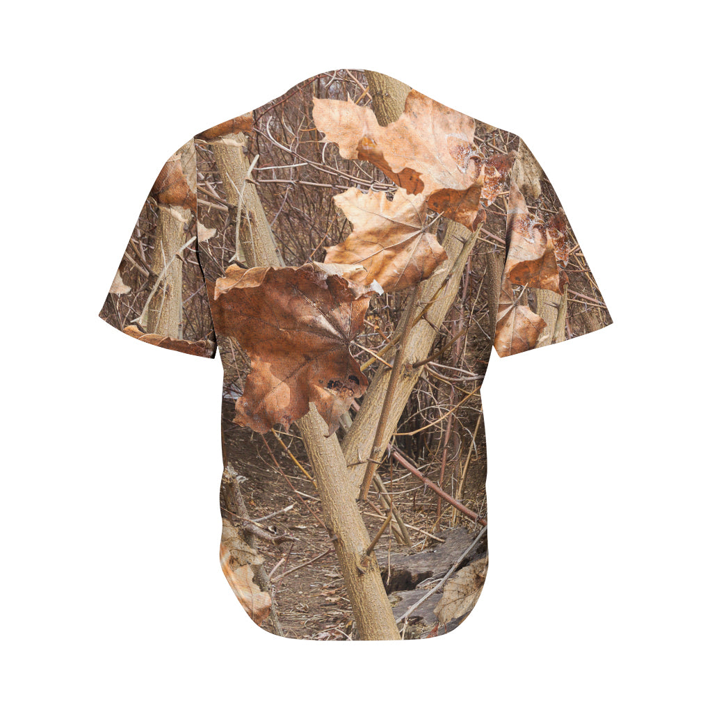 Hunting Camo Pattern Print Men's Baseball Jersey