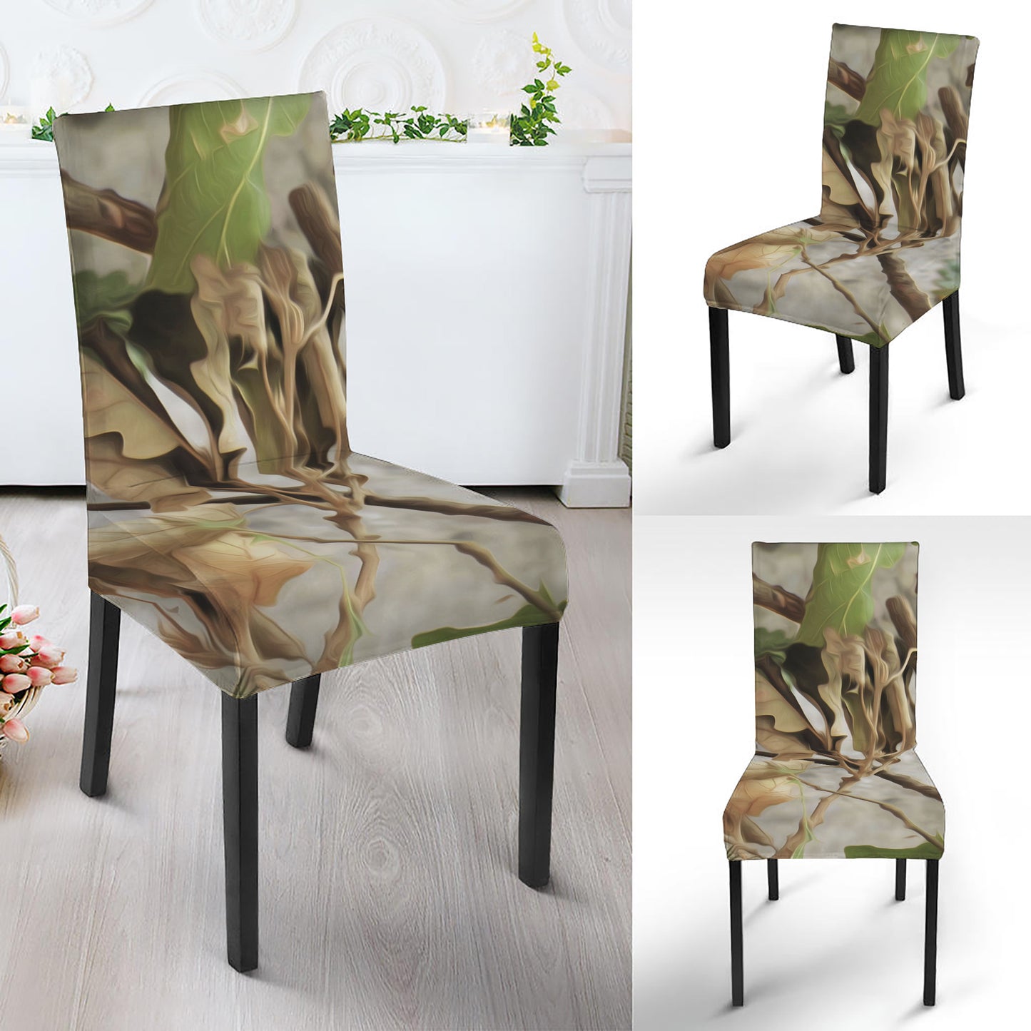 Hunting Camouflage Pattern Print Dining Chair Slipcover