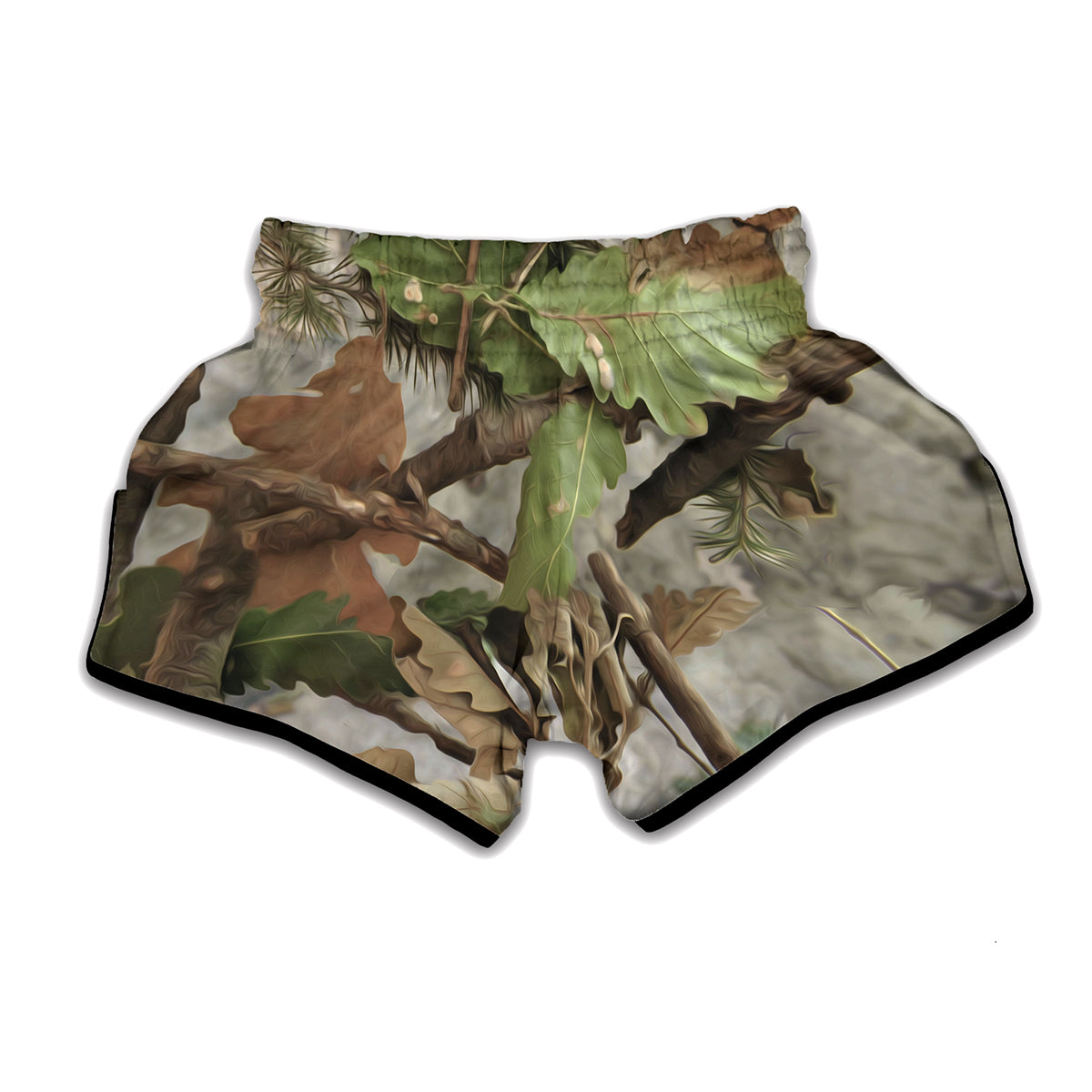 Hunting Camouflage Pattern Print Muay Thai Boxing Shorts