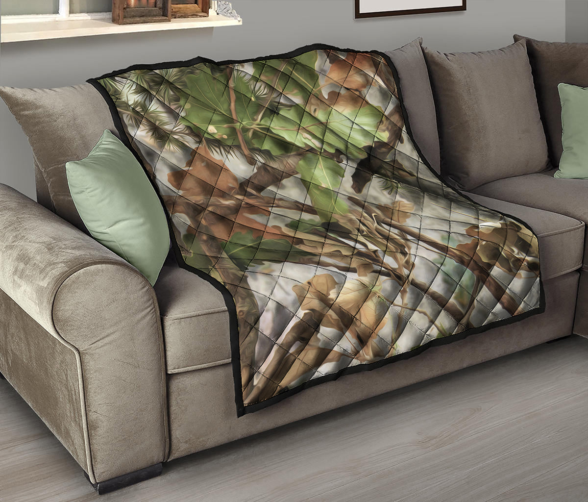 Hunting Camouflage Pattern Print Quilt