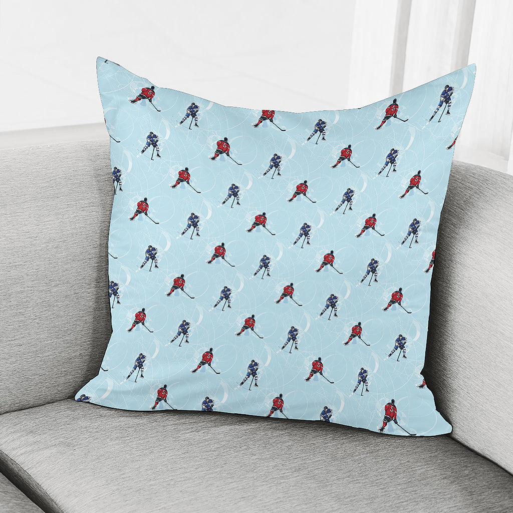 Ice Hockey Players Pattern Print Pillow Cover