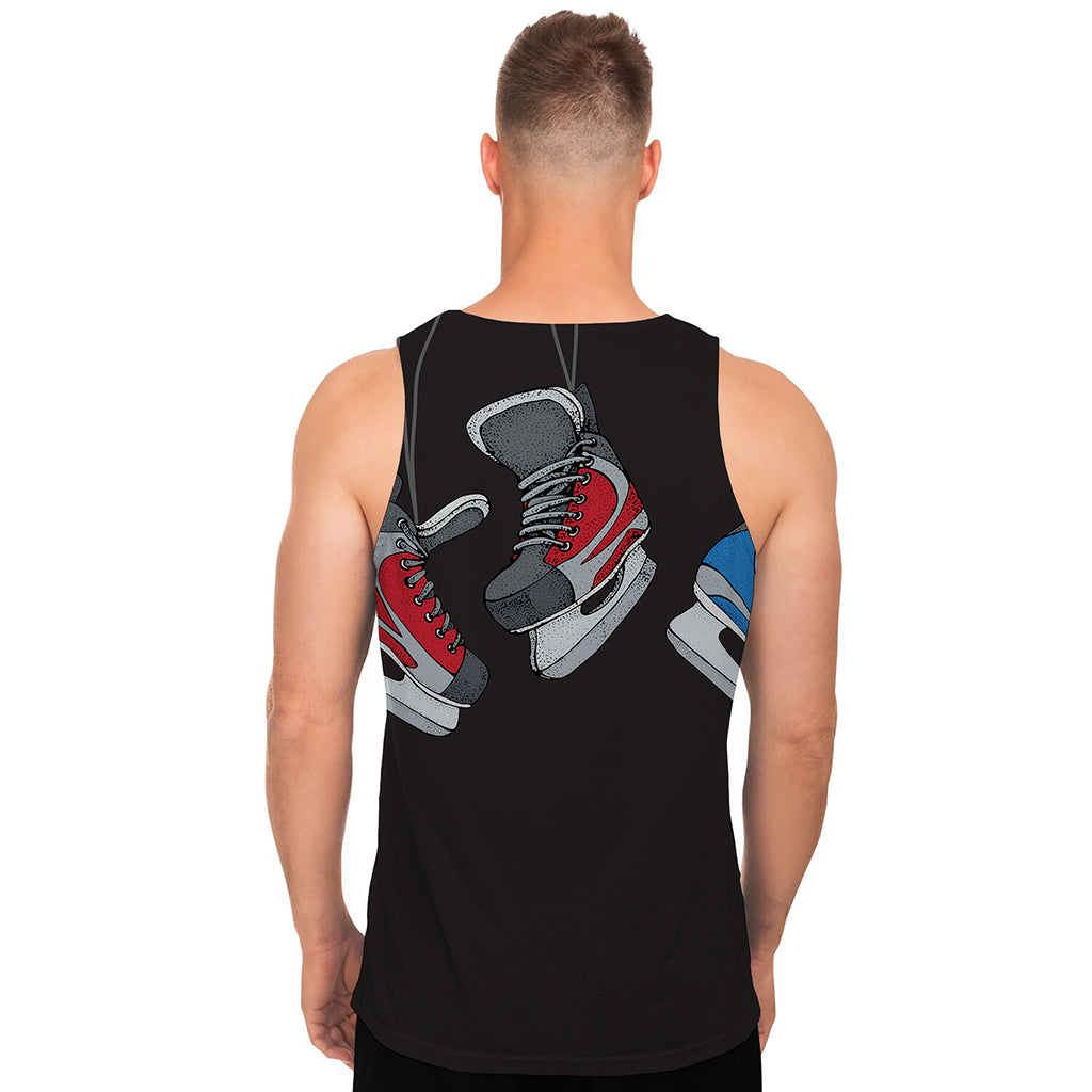 Ice Hockey Skates Print Men's Tank Top