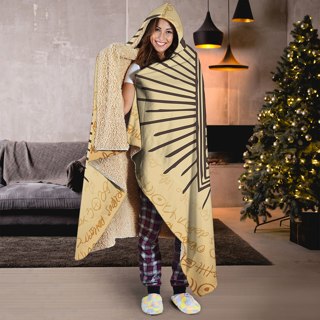 Illuminati Eye Print Hooded Blanket