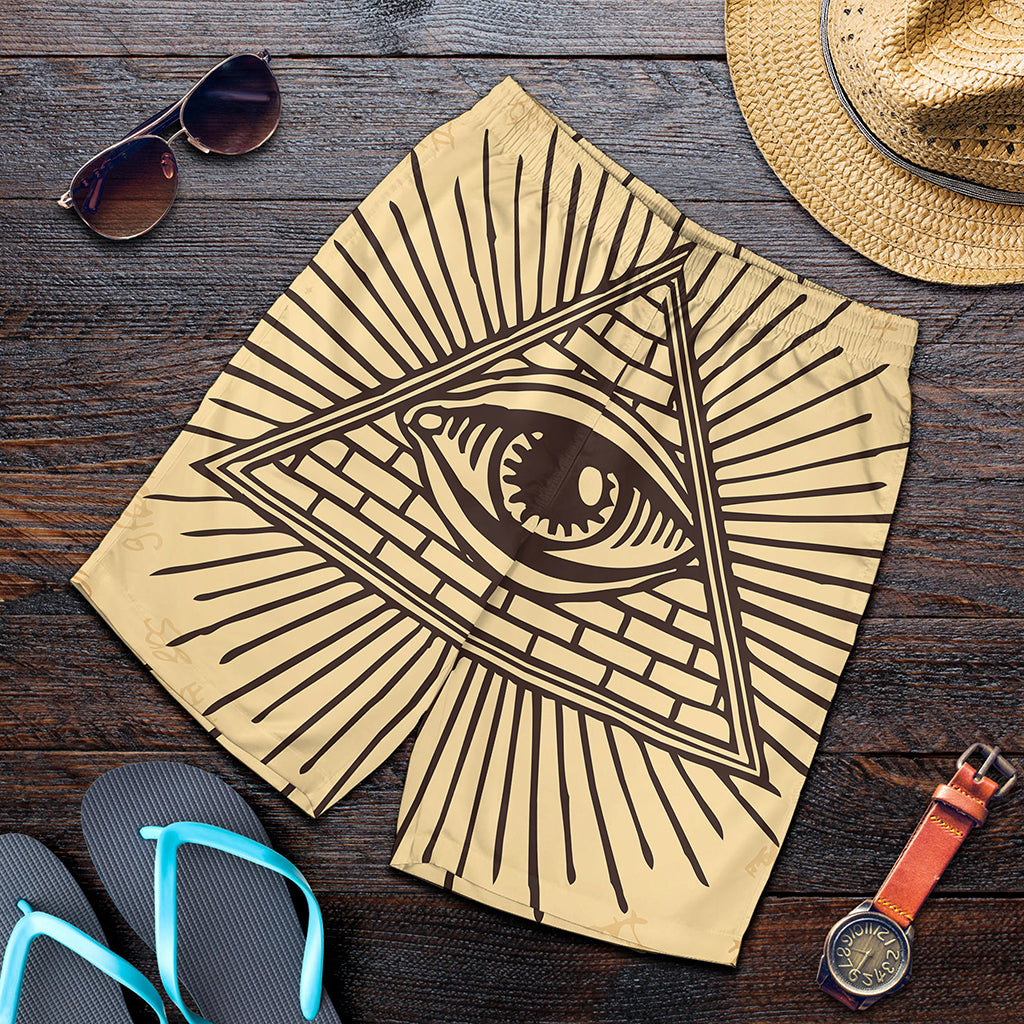 Illuminati Eye Print Men's Shorts