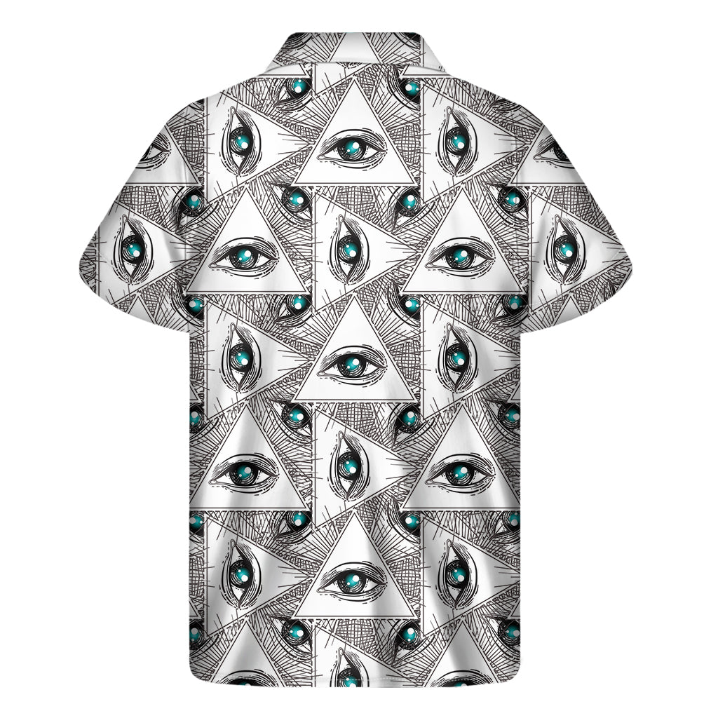 Illuminati Pattern Print Men's Short Sleeve Shirt