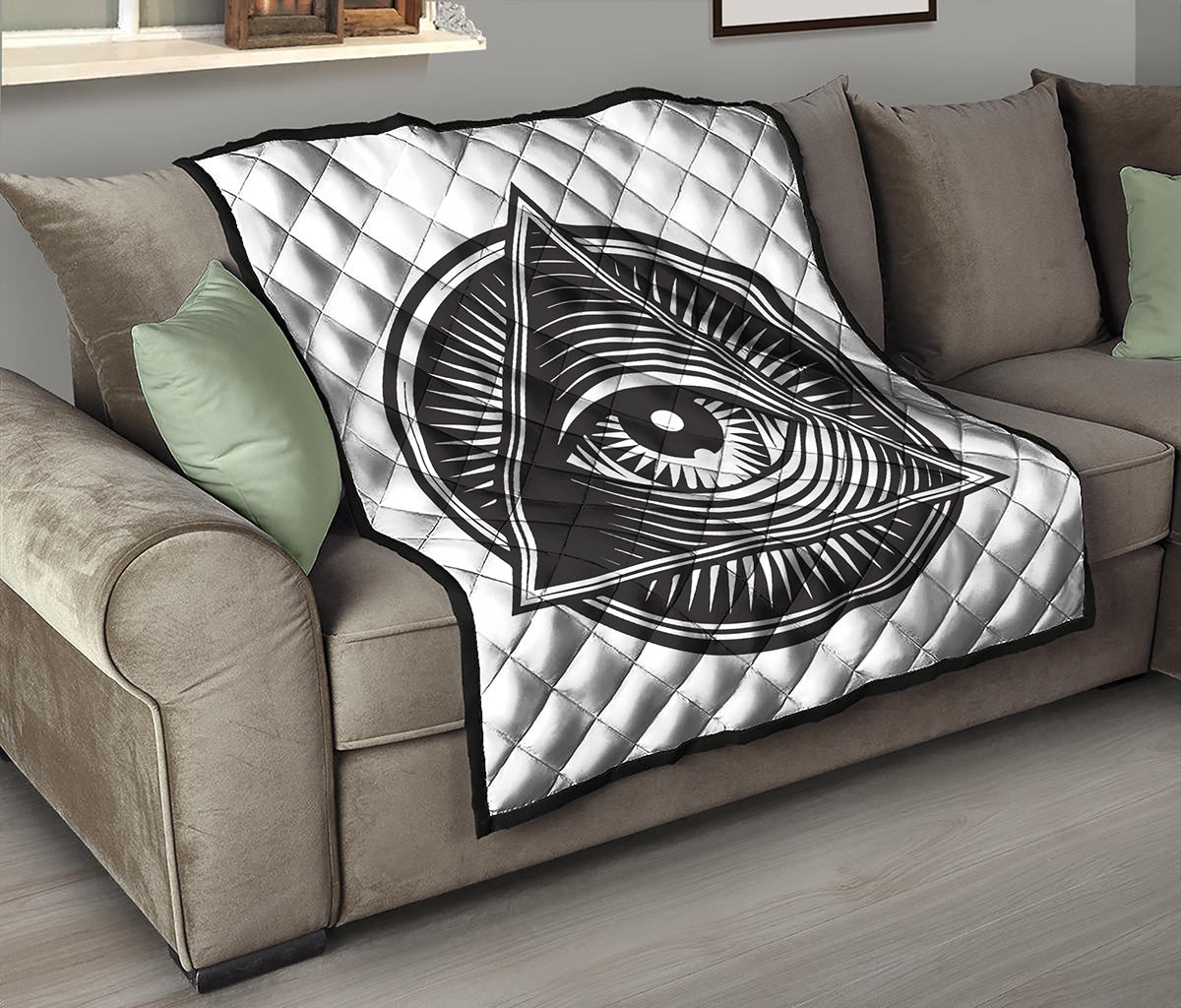Illuminati Symbol Print Quilt