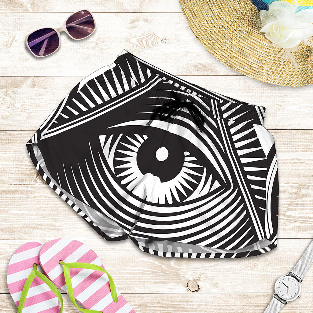 Illuminati Symbol Print Women's Shorts