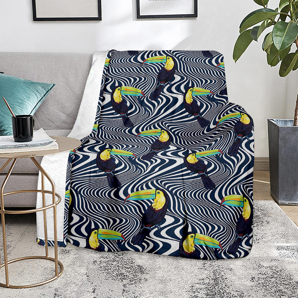 Illusion Toucan Print Blanket
